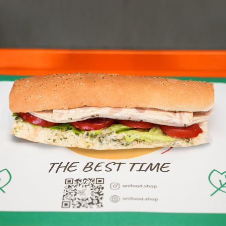 ساندویچ ژامبون گوشت با مش پوتیتو