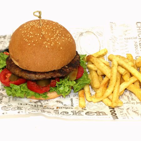 چیکن برگر با گرین سس